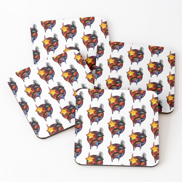 Item preview, Pattern of Fiery Emoji Faces—Fire Eyes Emoji designed and sold by eXo-Designs.