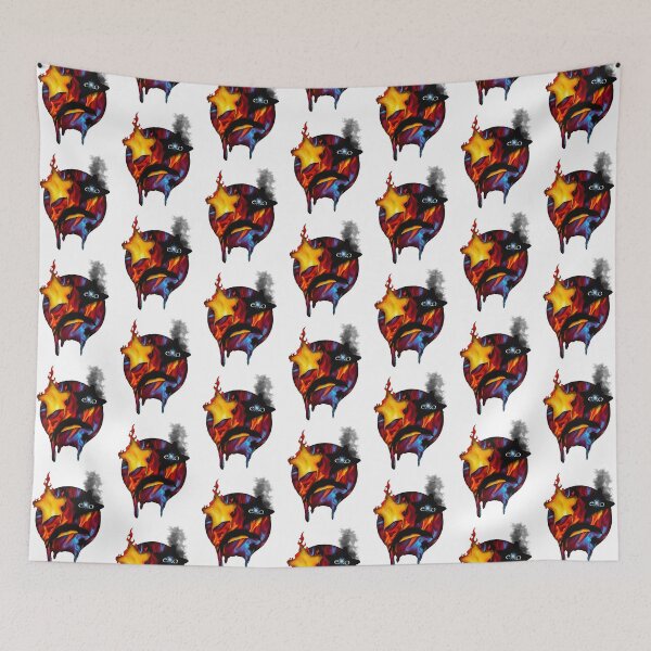 Item preview, Pattern of Fiery Emoji Faces—Fire Eyes Emoji designed and sold by eXo-Designs.