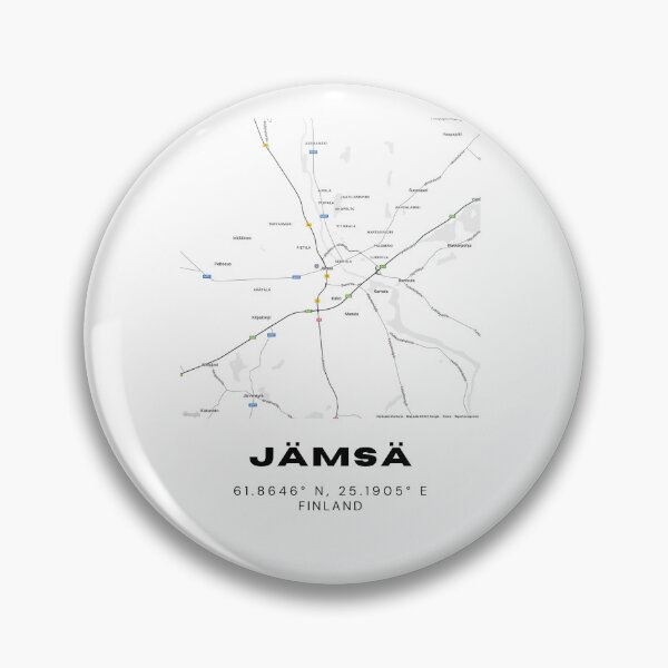 Item preview, Jämsä Finland Minimal Street Map Print designed and sold by RM-Journey.