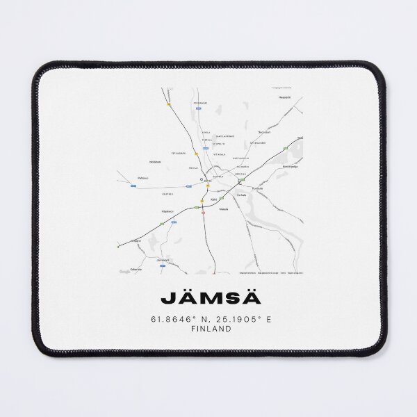 Item preview, Jämsä Finland Minimal Street Map Print designed and sold by RM-Journey.