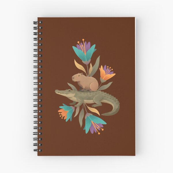 Item preview, Capybara on Cayman Surrounded by Flowers designed and sold by Ciervo Primavera.