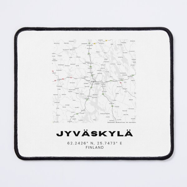 Item preview, Jyväskylä Finland Map Poster – Sleek Scandinavian Style designed and sold by RM-Journey.