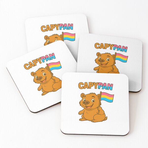 Item preview, Capy PAN – Cute Capybara with Pansexual Pride Flag designed and sold by CapyToon.