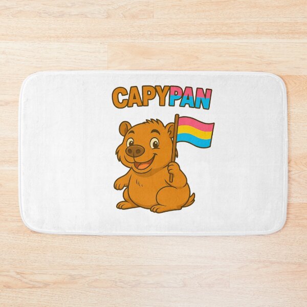 Item preview, Capy PAN – Cute Capybara with Pansexual Pride Flag designed and sold by CapyToon.
