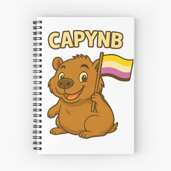 Item preview, Capy NB – Cute Capybara with Non-Binary Pride Flag designed and sold by CapyToon.