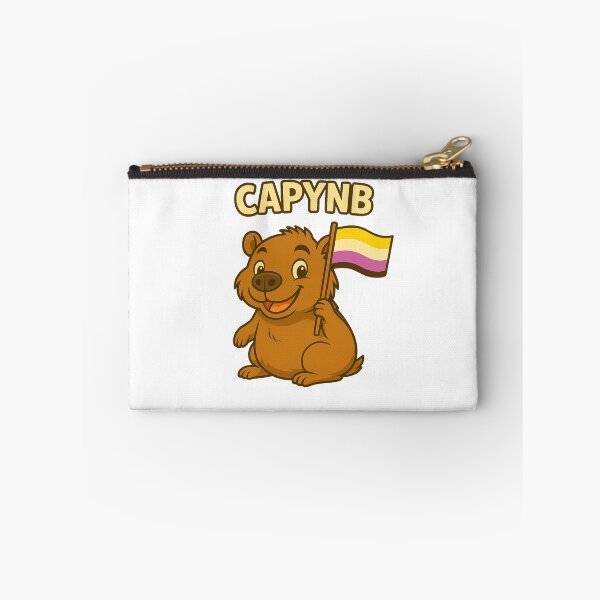 Item preview, Capy NB – Cute Capybara with Non-Binary Pride Flag designed and sold by CapyToon.