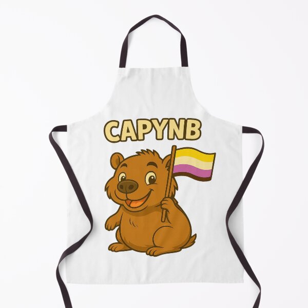 Item preview, Capy NB – Cute Capybara with Non-Binary Pride Flag designed and sold by CapyToon.