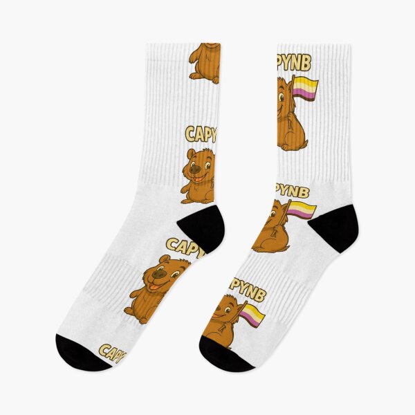 Item preview, Capy NB – Cute Capybara with Non-Binary Pride Flag designed and sold by CapyToon.