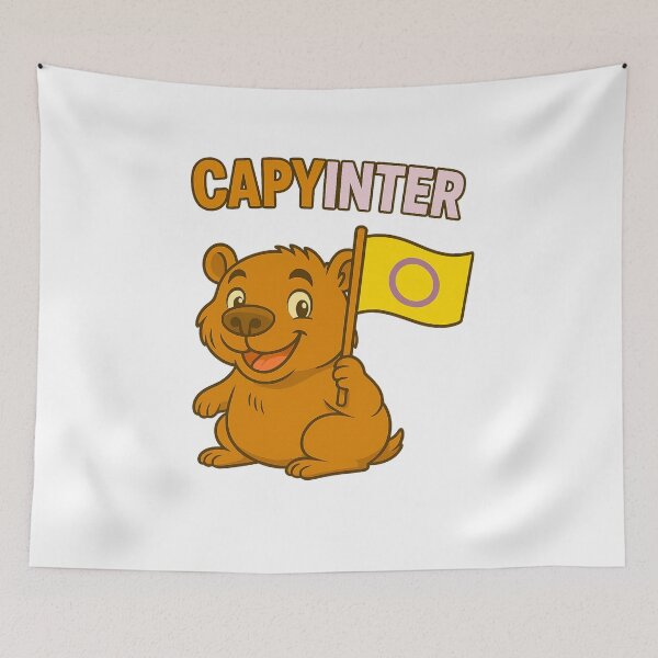 Item preview, Capy INTER – Cute Capybara with Intersex Pride Flag designed and sold by CapyToon.