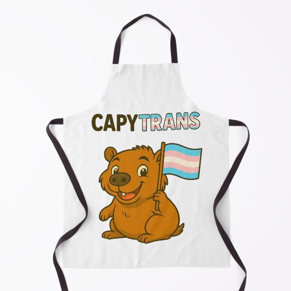 Item preview, Capy TRANS – Cute Capybara with Transgender Pride Flag designed and sold by CapyToon.