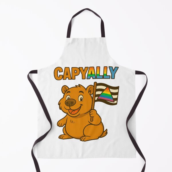 Item preview, Capy ALLY – Cute Capybara with Pride Ally Flag designed and sold by CapyToon.