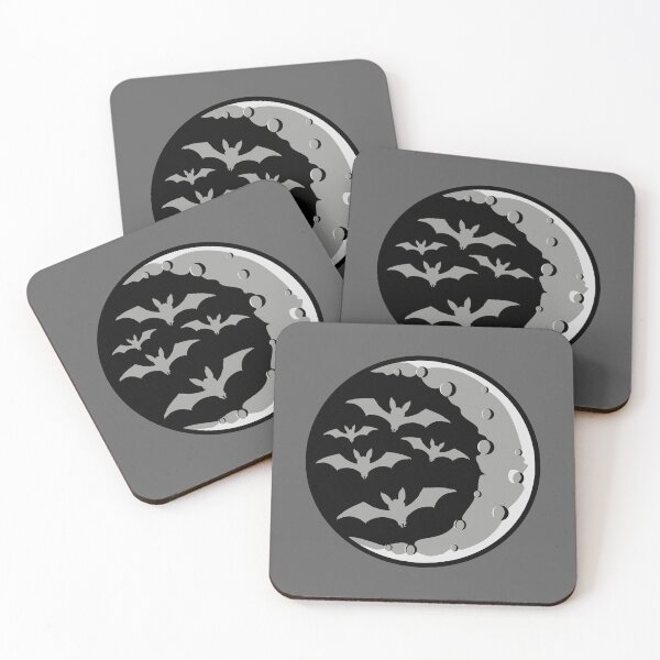 Item preview, Cool Bats Flying Silhouette Half Moon Halloween Night designed and sold by shirt-o-mat.
