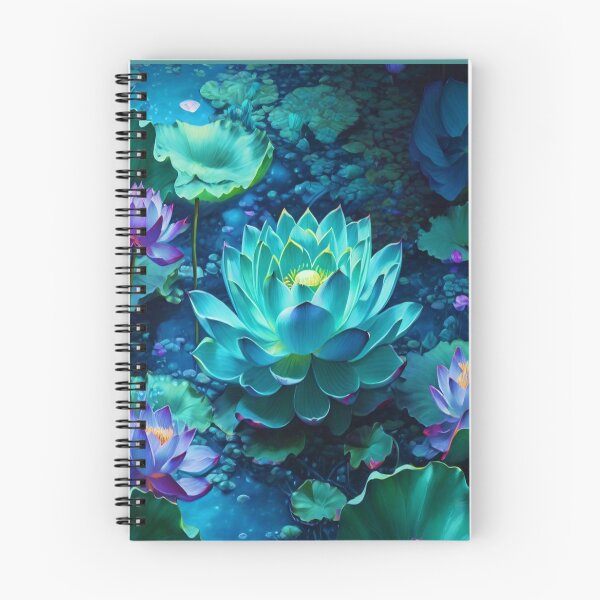 Item preview, Flores de loto bajo la luz de la Aurora Boreal designed and sold by ART-WORLD-VIMO.