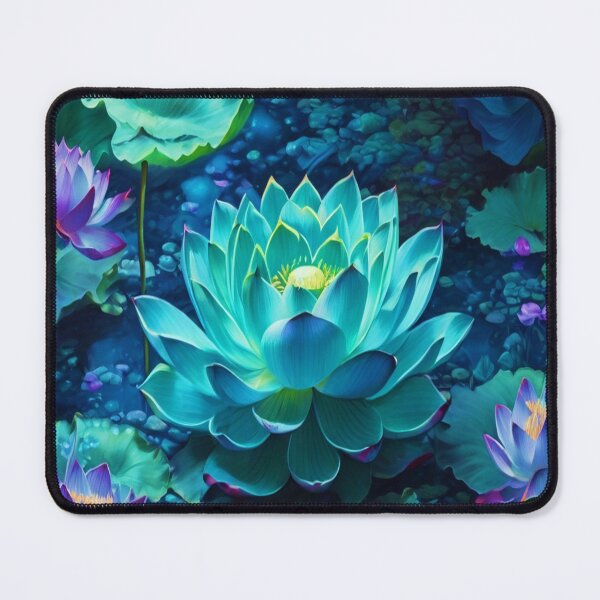 Item preview, Flores de loto bajo la luz de la Aurora Boreal designed and sold by ART-WORLD-VIMO.
