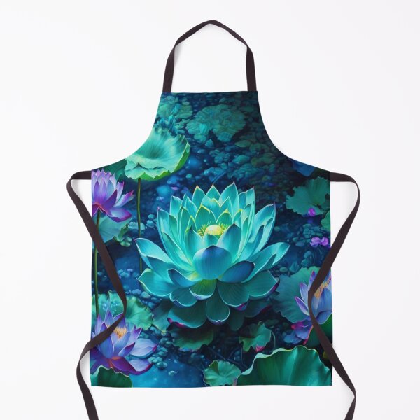 Item preview, Flores de loto bajo la luz de la Aurora Boreal designed and sold by ART-WORLD-VIMO.