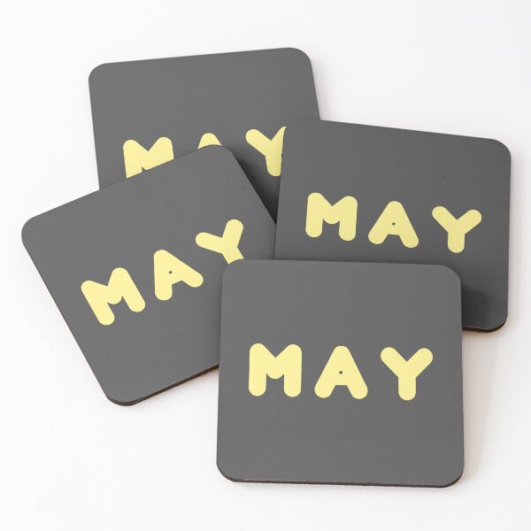 Item preview, Bold Yellow May Typography Design designed and sold by trepiu.