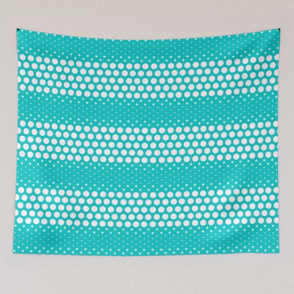 Item preview, Dotwave White Polka Dots on Dark Turquoise  designed and sold by POLKAIWERX.