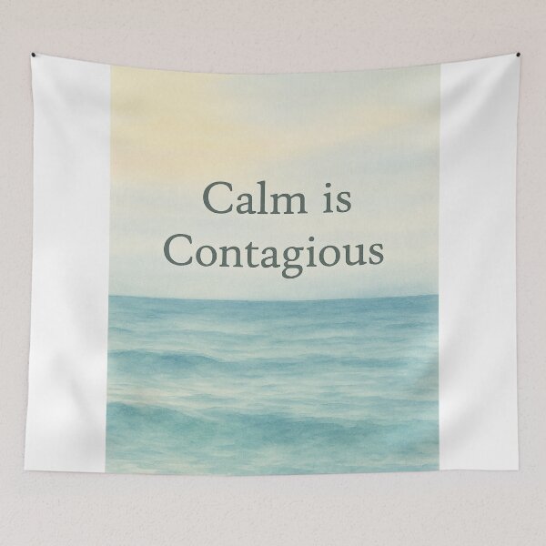 Item preview, Calm Is Contagious — Ocean Watercolor Montessori Design designed and sold by MforMontessori.