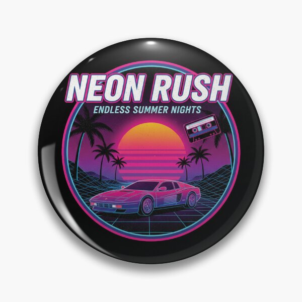 Item preview, “Neon Rush"  Vibrant Retro Wave Aesthetic designed and sold by Gianzephyr.