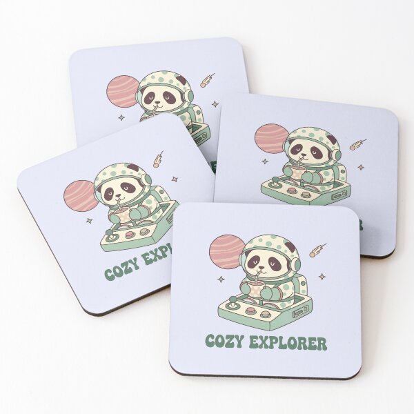 Item preview, Kawaii Panda Astronaut Sticker | Retro Console Space Cozy Explorer designed and sold by cozy corner co. .