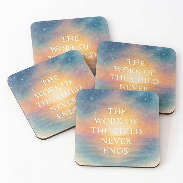 Item preview, The Work of the Child Never Ends — Montessori Cosmic Reflection Design designed and sold by MforMontessori.
