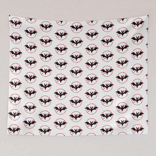 Item preview, No Bats Allowed Sign Halloween Prohibition Forbidden Against designed and sold by shirt-o-mat.