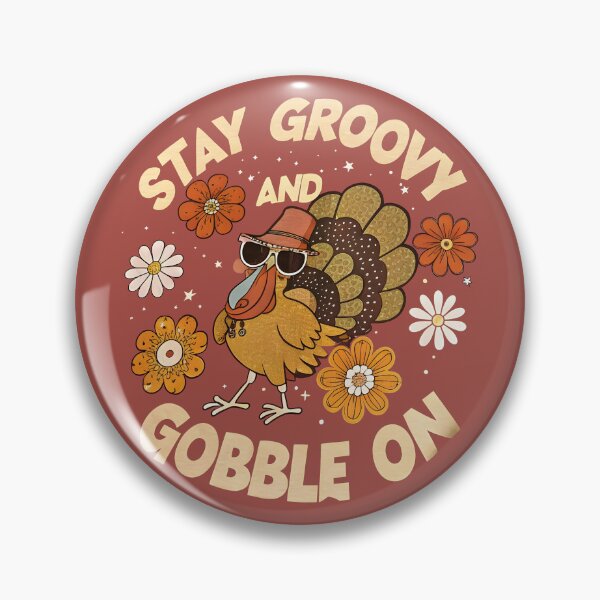Item preview, Groovy Gobble On | Retro Thanksgiving Turkey T-Shirt designed and sold by Uglyandcute.