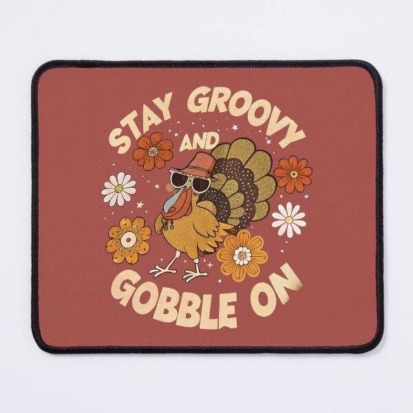 Item preview, Groovy Gobble On | Retro Thanksgiving Turkey T-Shirt designed and sold by Uglyandcute.