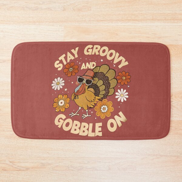 Item preview, Groovy Gobble On | Retro Thanksgiving Turkey T-Shirt designed and sold by Uglyandcute.