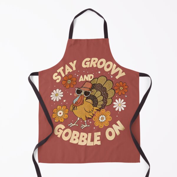 Item preview, Groovy Gobble On | Retro Thanksgiving Turkey T-Shirt designed and sold by Uglyandcute.