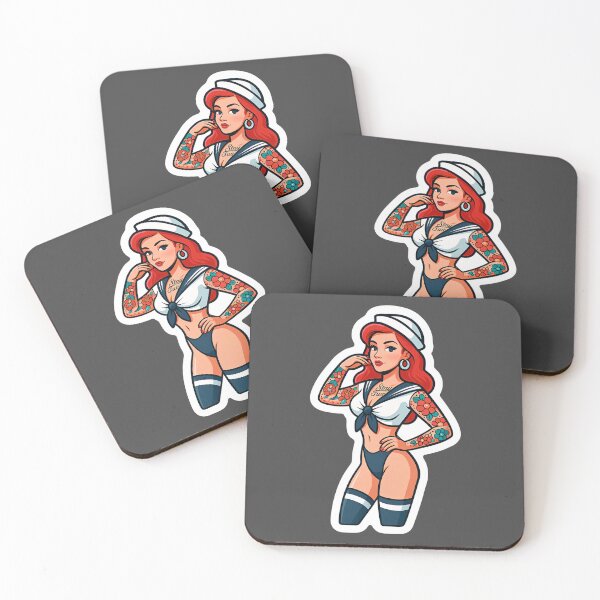 Item preview, Retro Tattooed Sailor Pinup Girl Burlesque Art designed and sold by PinUpPizzazz.