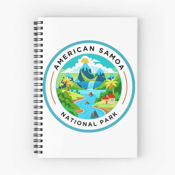 Aperçu de l'œuvre Parc national des Samoa américaines – Badge Aventure sur une île tropicale créée et vendue par ActiveOutdoorLiving.