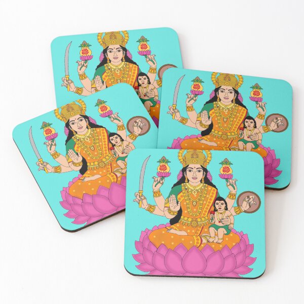 Item preview, Goddess Santan Lakshmi Digital Artwork | Divine Mother of Children and Prosperity | Hindu Spiritual Wall Art designed and sold by Harshit_Digital_Arts.
