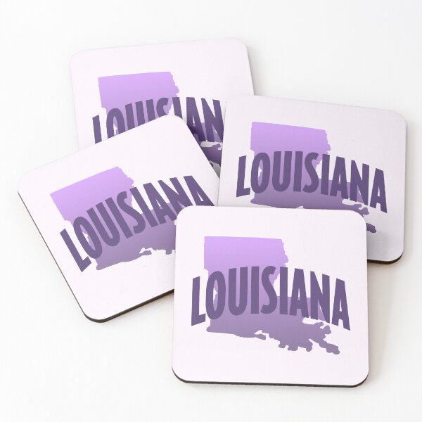 Item preview, Louisiana - Retro Style Curved Text with State Shape designed and sold by chosenhomes.