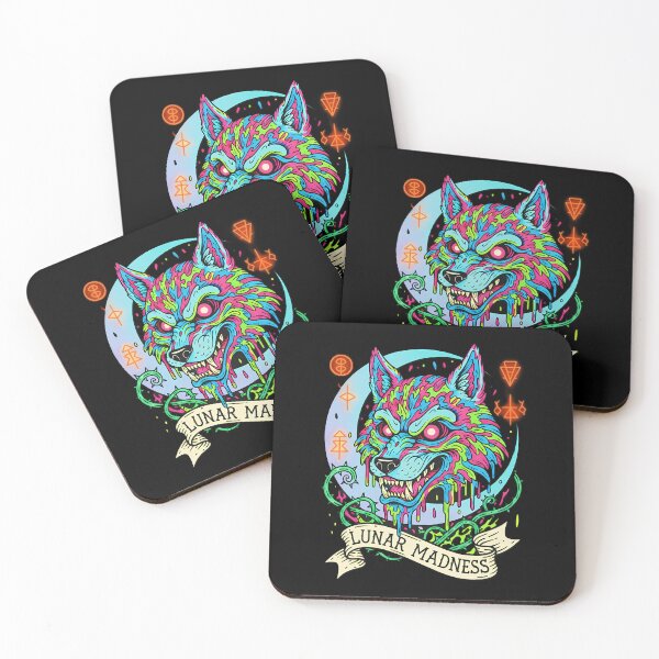 Item preview, Psychedelic Wild Moon Wolf Madness designed and sold by CoffinsArt.