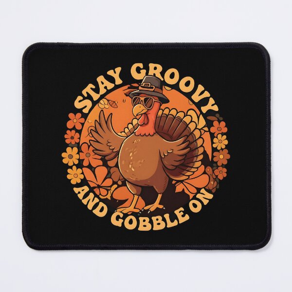 Item preview, Groovy Gobble On | Retro Thanksgiving Turkey T-Shirt designed and sold by Uglyandcute.
