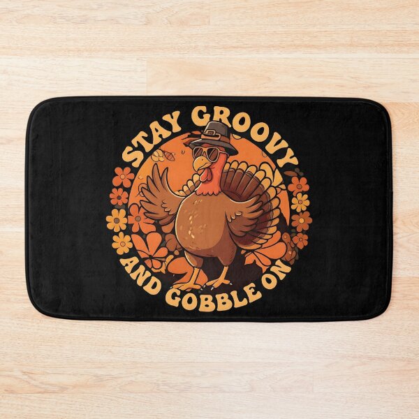 Item preview, Groovy Gobble On | Retro Thanksgiving Turkey T-Shirt designed and sold by Uglyandcute.