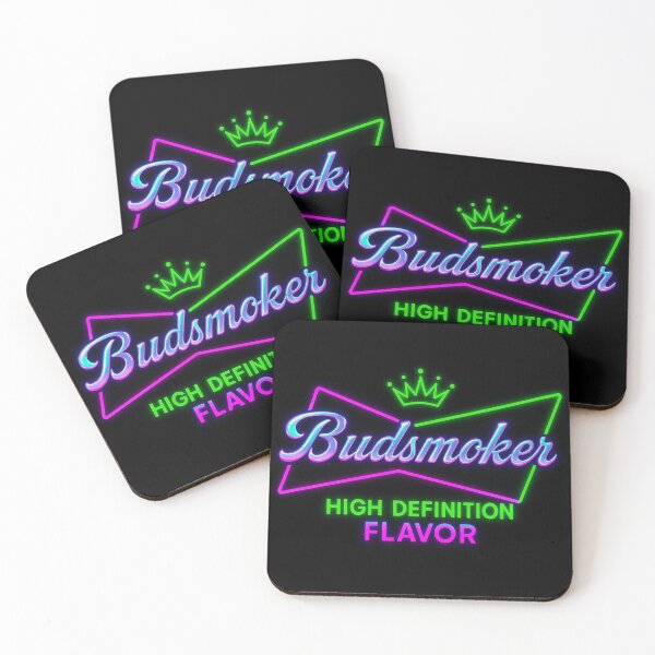 Item preview, Budsmoker High Definition Flavor Neon Sign Parody — Y2K Weed Humor designed and sold by POD DYNASTY.