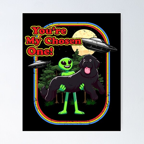 Item preview, Funny Newfoundland Newfie Alien Chosen One UFO Mom Dad Kids designed and sold by rafaeltto.