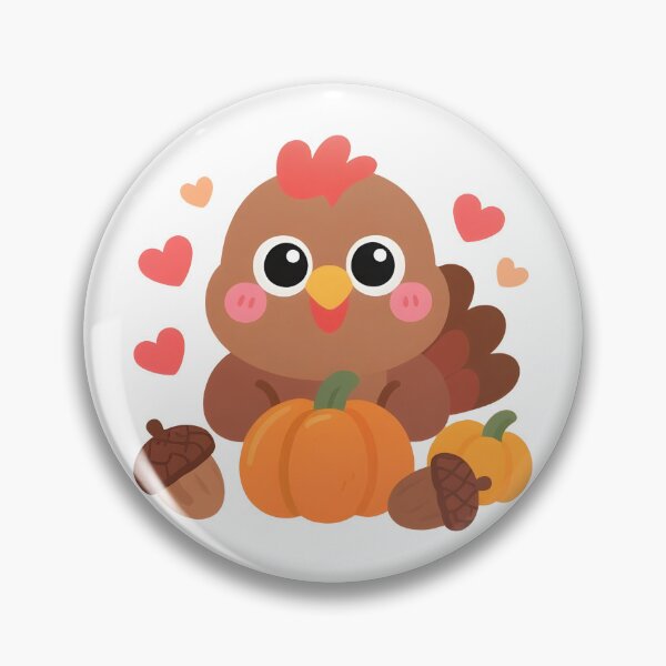 Item preview, Kawaii Turkey | Cute Thanksgiving designed and sold by Uglyandcute.