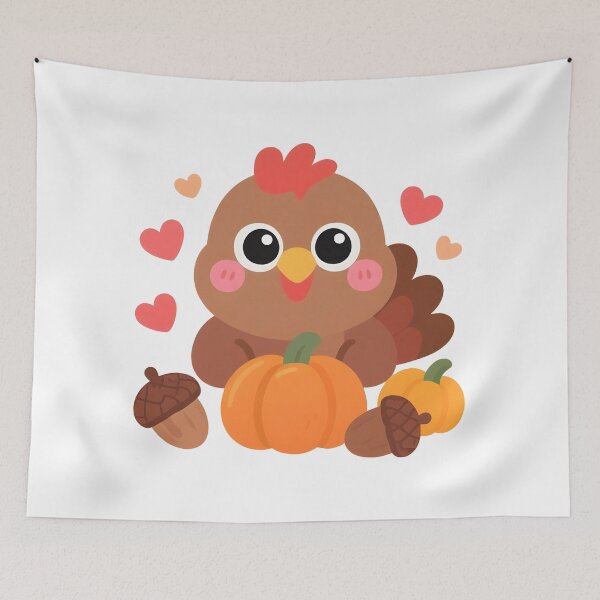 Item preview, Kawaii Turkey | Cute Thanksgiving designed and sold by Uglyandcute.