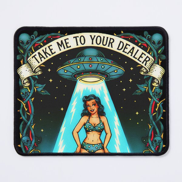 Item preview, Take Me to Your Dealer: Alien Vintage Girl Rapture designed and sold by CoffinsArt.