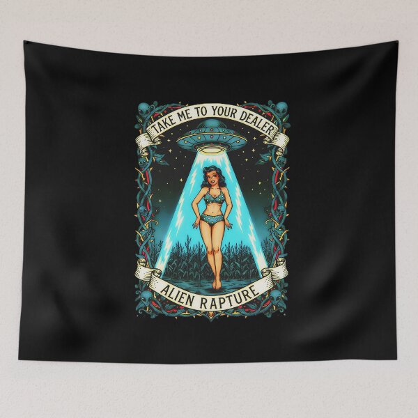 Item preview, Take Me to Your Dealer: Alien Vintage Girl Rapture designed and sold by CoffinsArt.