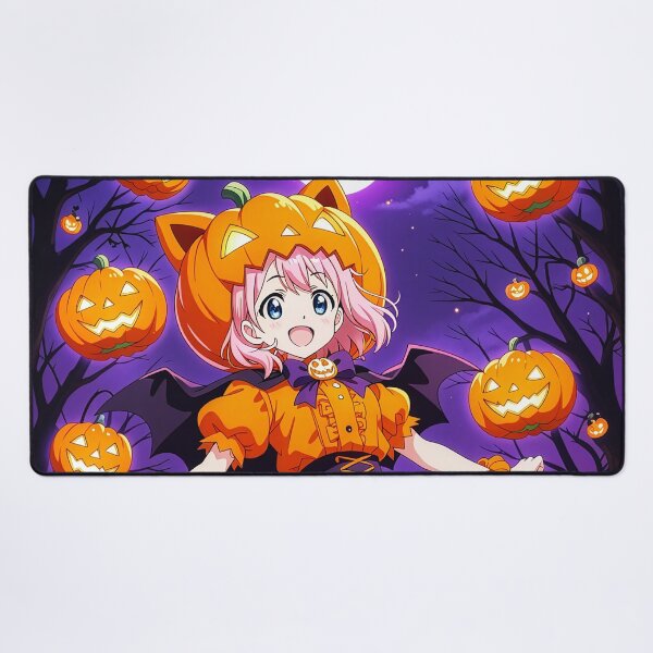 Item preview, Kawaii Pumpkin Girl – Cute Anime Halloween Night Art designed and sold by S-Viirgo.