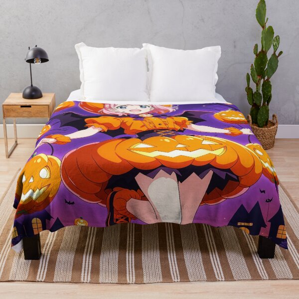 Item preview, Kawaii Pumpkin Girl – Cute Anime Halloween Night Art designed and sold by S-Viirgo.