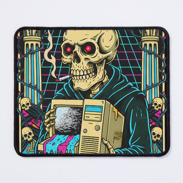 Item preview, Skeletons Digital Damnation: Stay Cruel, Stay Retro designed and sold by CoffinsArt.