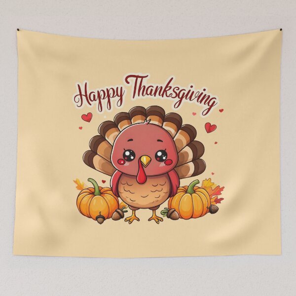 Item preview, Kawaii Turkey | Cute Thanksgiving designed and sold by Uglyandcute.