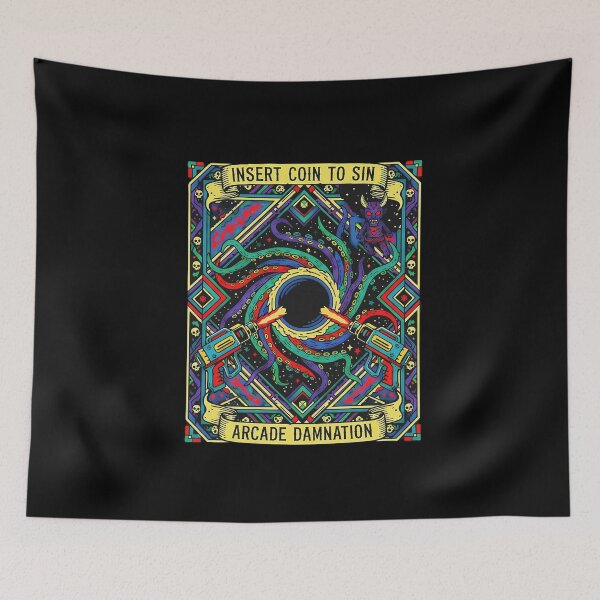 Item preview, Insert Coin to Sin: Arcade Damnation Octo-Demon designed and sold by CoffinsArt.