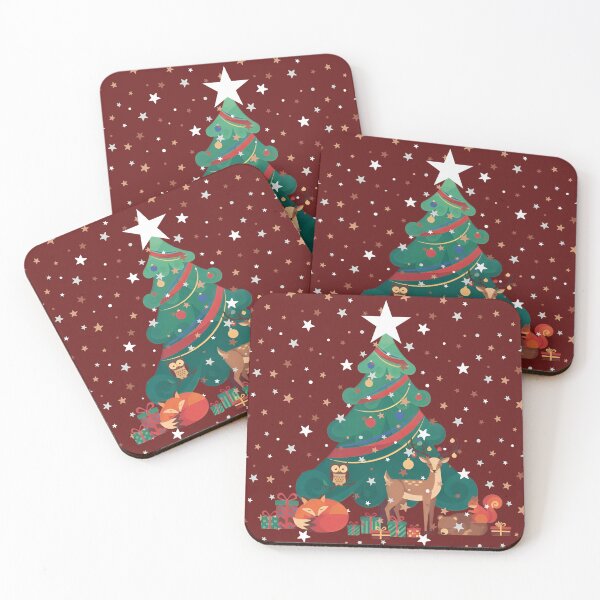 Item preview, Forest Animals Waiting for Christmas Under the Tree designed and sold by Ciervo Primavera.