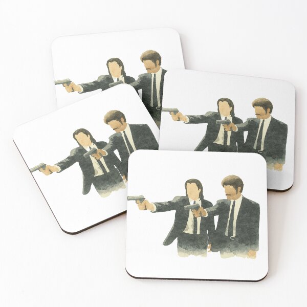 Item preview, Pulp Fiction Minimalist Gun Scene – Faceless Tarantino Cult Classic Design designed and sold by stillnoir.
